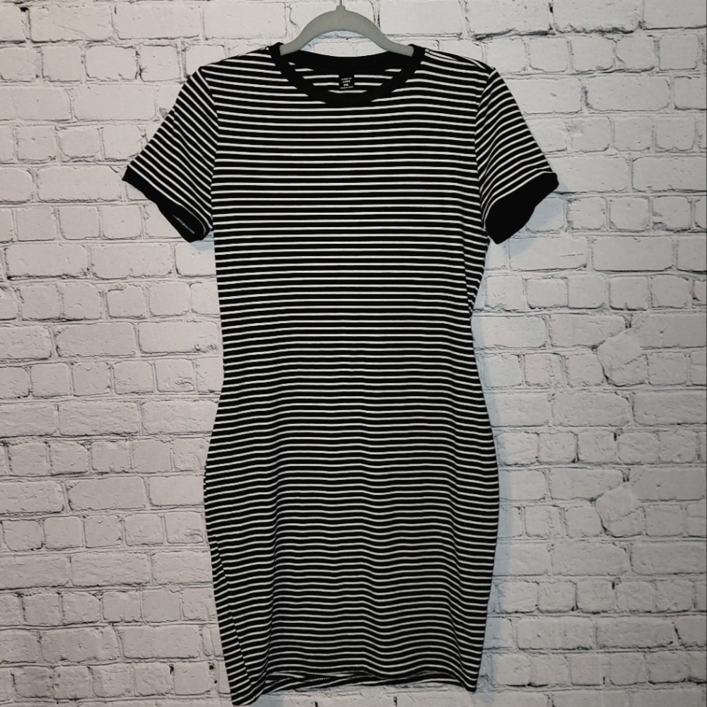 Shein Size 0XL Striped Mini Dress